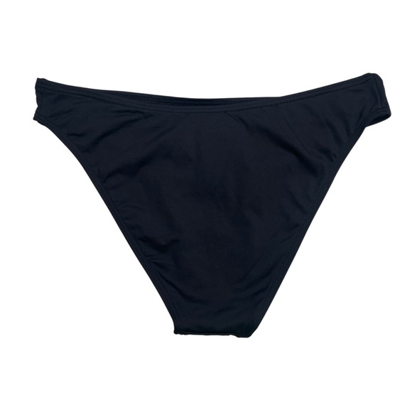 MICHAEL Michael Kors High Leg Bikini Bottom Solid Black Size Small New NWT - Picture 5 of 5